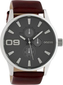 OOZOO Timepieces XXL Brown Leather Strap C10348
