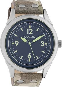 OOZOO Timepieces XXL Military Leather Strap C10353