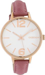 OOZOO Timepieces Rose Gold Pink Leather Strap C10456
