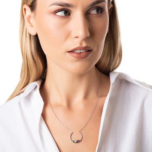 Κολίε Από Ανοξείδωτο Ατσάλι Με Κρύσταλλα AS14750