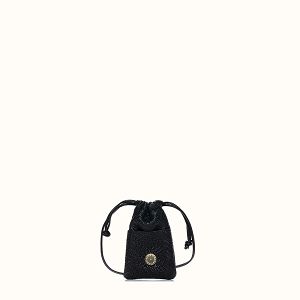 Black Straw Pouch - Phone Case Bag by Christina Malle CM97089