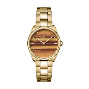 CLUSE  Fιroce Petite Steel Tiger's Eye Gold Colour CW11218