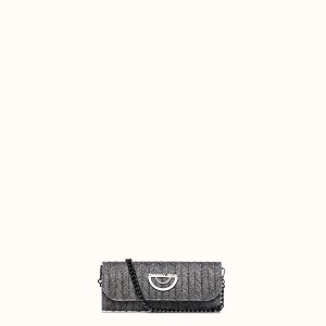 Grey Straw Baguette - Clutch Bag by Christina Malle CM97075