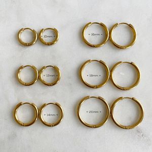 Σκουλαρίκια Κρίκοι 2,5x10 mm Από Ατσάλι Χρυσοί AS48661