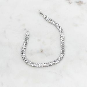 Βραχιόλι Ριβιέρα Από Ανοξείδωτο Ατσάλι Με Ορθογώνια Ζιργκόν MI25462