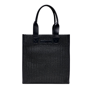 Black Straw Shopper Bag - Shoulder Bag by Christina Malle CM96445