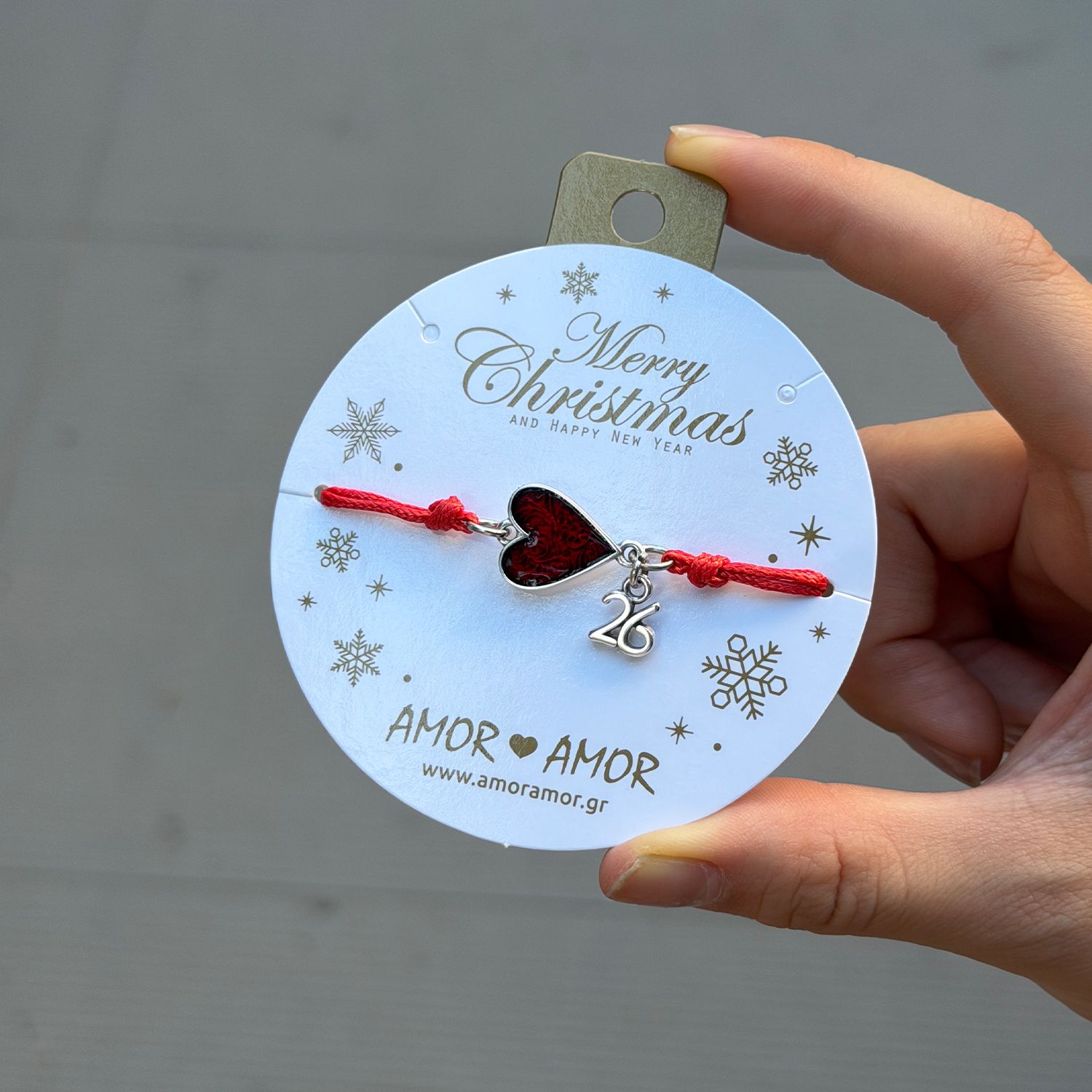 Βραχιόλι Γούρι 2026 Mε Καρδιά Κόκκινη ΑA21844