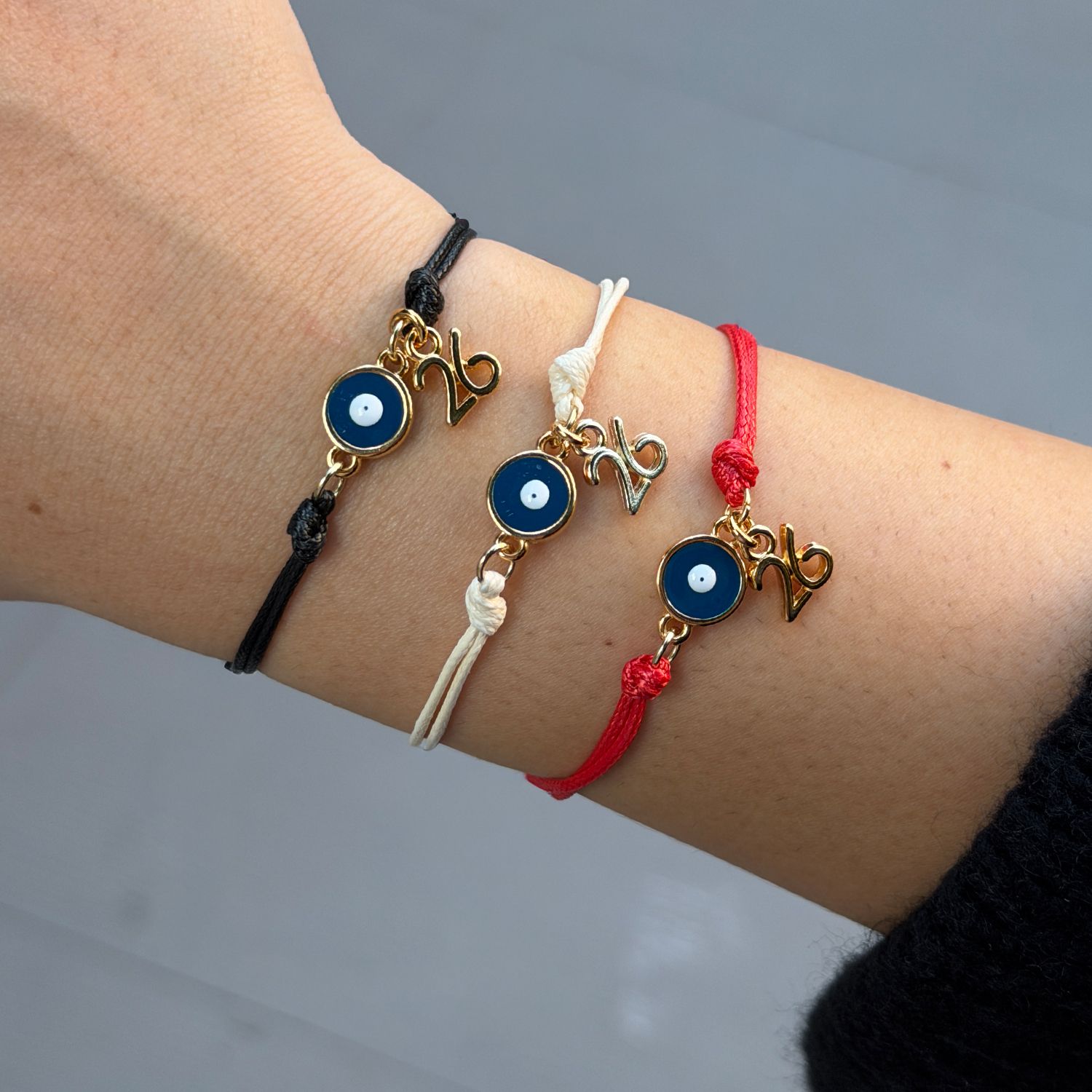 Βραχιόλι Γούρι 2026 Με Ματάκι Μπλε AA21878