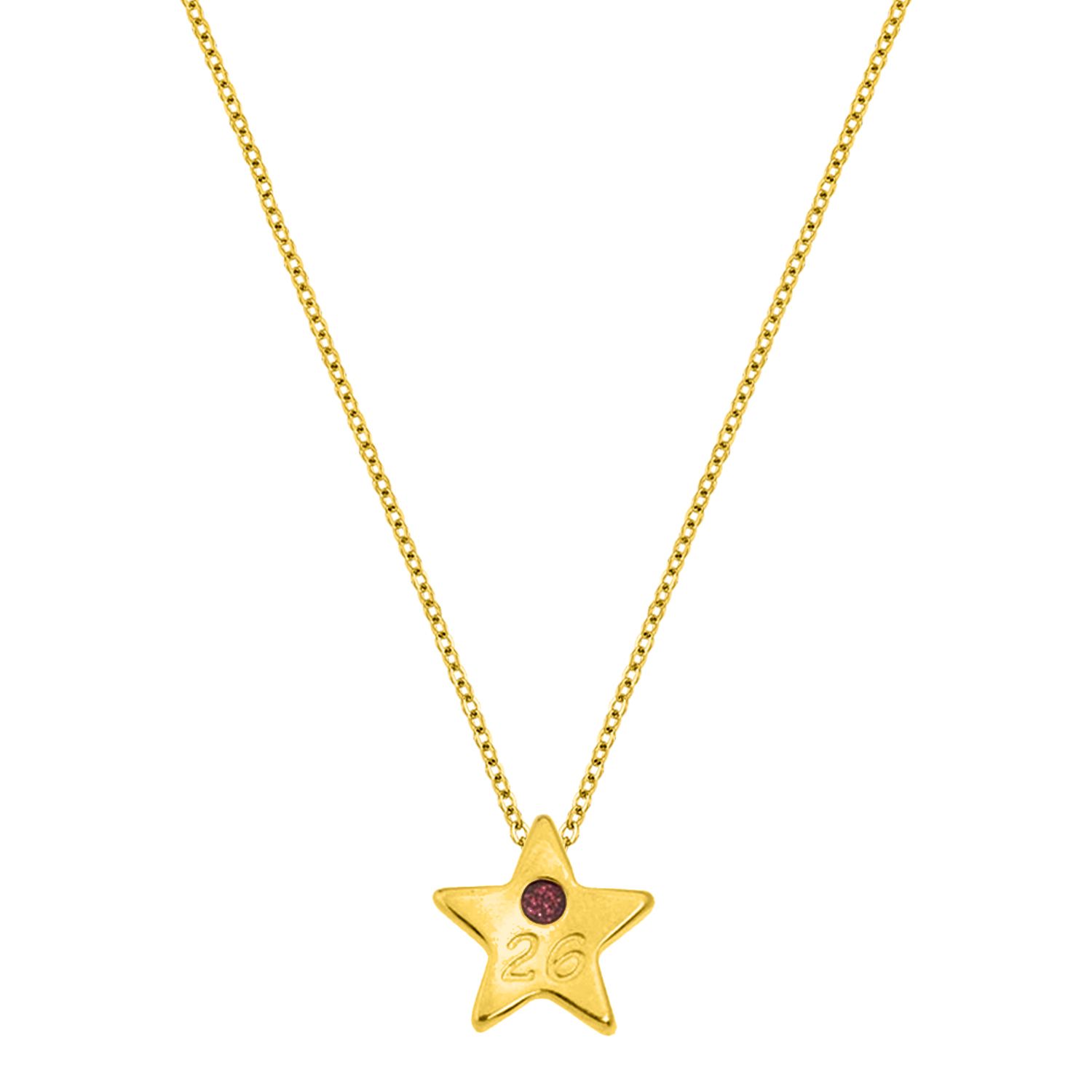 Κολίε Γούρι 2026 Επιχρυσωμένο Με Αστέρι AA13758