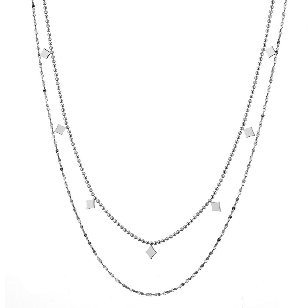 Διπλό Κολίε Από Ατσάλι AS13779