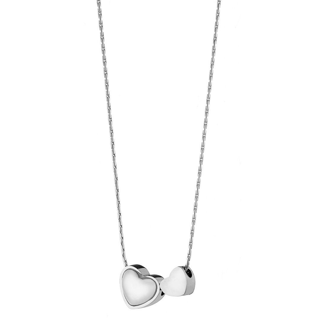 Κολίε Από Ατσάλι Με Καρδιές AS13787