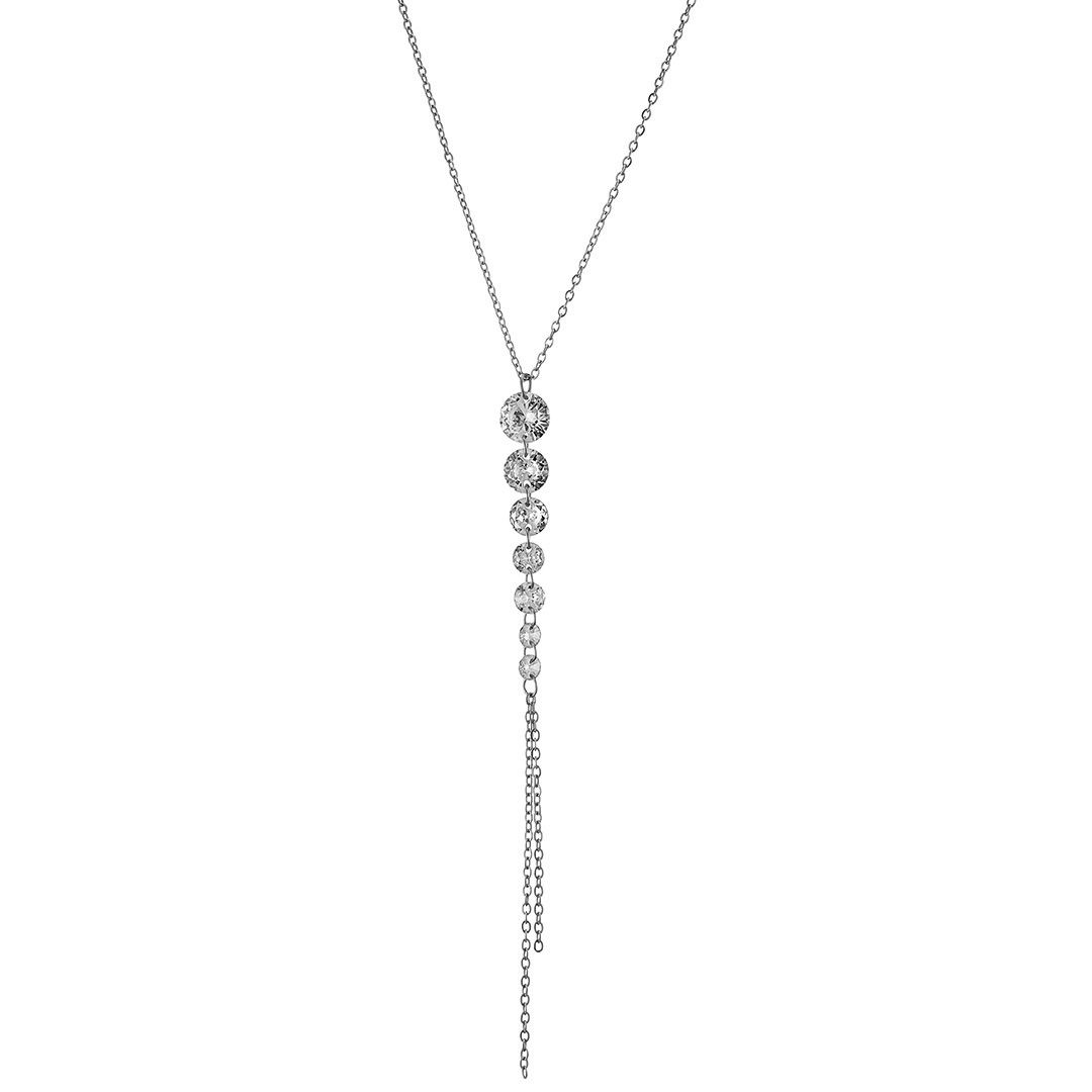 Κολίε Από Ατσάλι Με Κρύσταλλα AS13791