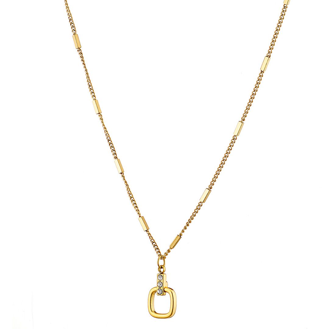 Κολίε Από Ατσάλι Επιχρυσωμένο 24Κ AS13798