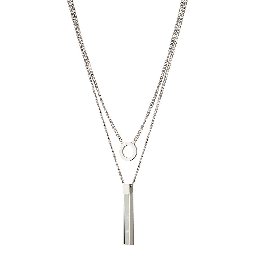 Διπλό Κολίε Από Ατσάλι AS13822