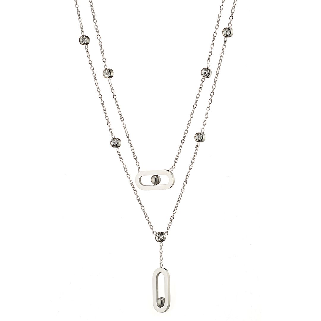 Διπλό Κολίε Από Ατσάλι AS13823