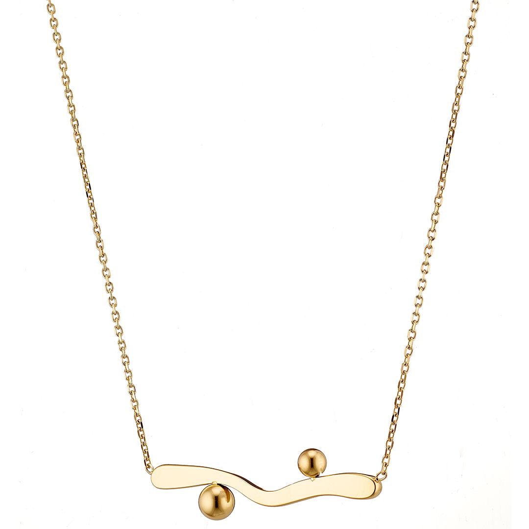 Κολίε Από Ατσάλι Επιχρυσωμένο 24Κ AS13839