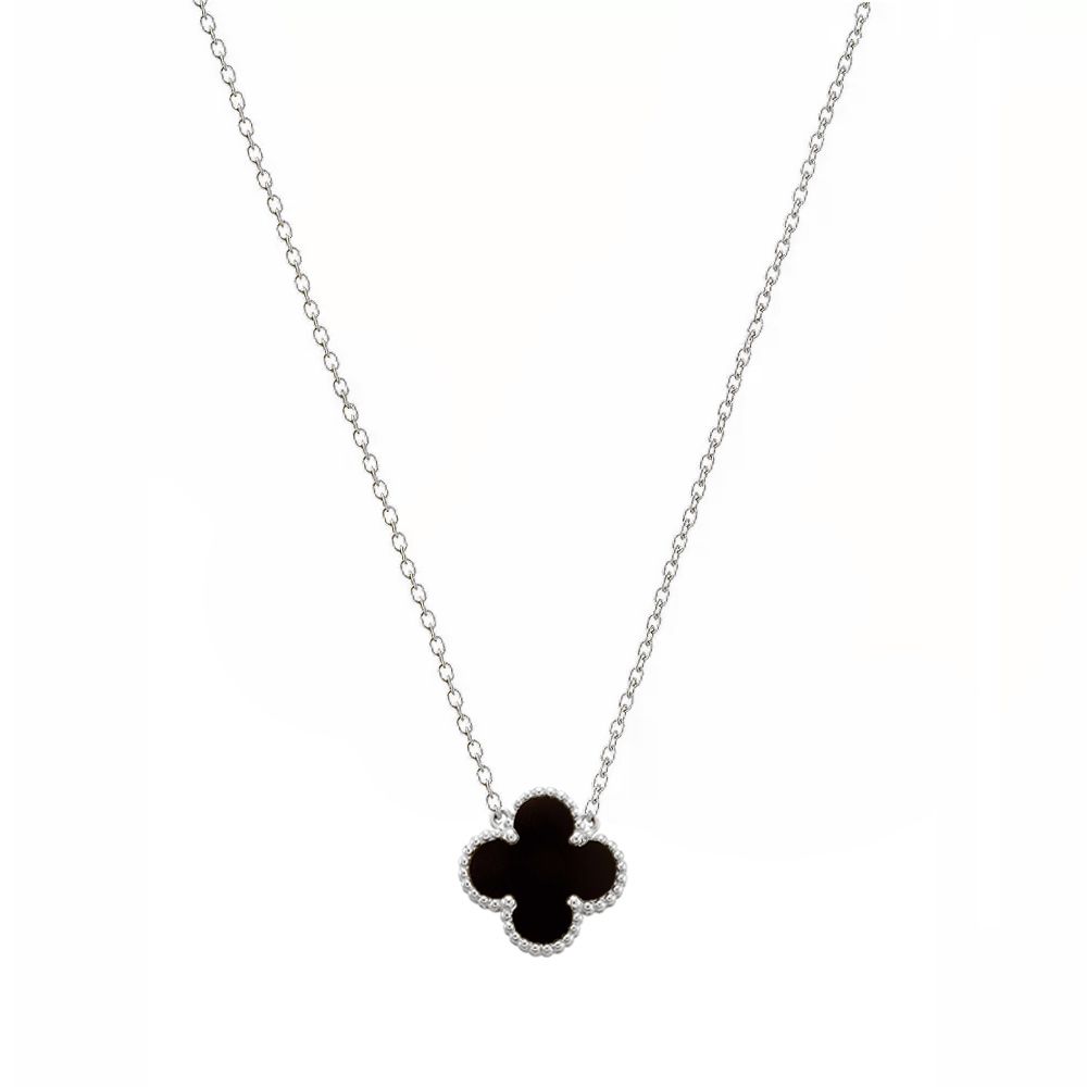 Κολιέ Λουλούδι Clover Large  με Όνυχα από Ασήμι 925 SS12845