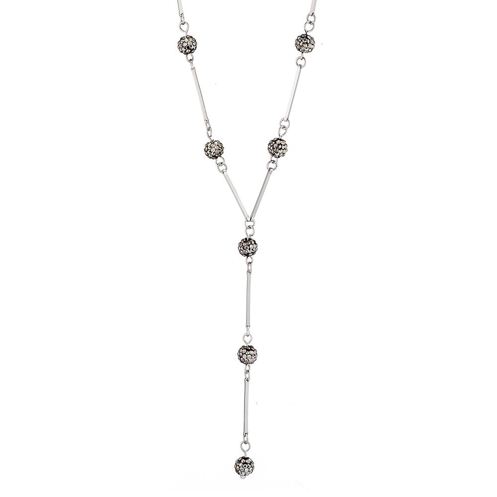 Κολιέ Από Ανοξείδωτο Ατσάλι Με Swarovski AS14219