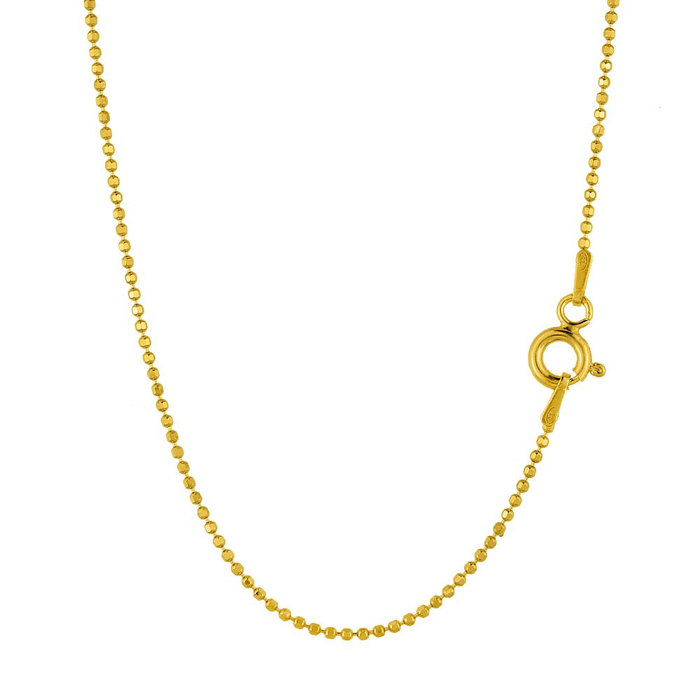 Κολιέ Αλυσίδα Beads Από Ασήμι 925 Επιχρυσωμένο TA18968