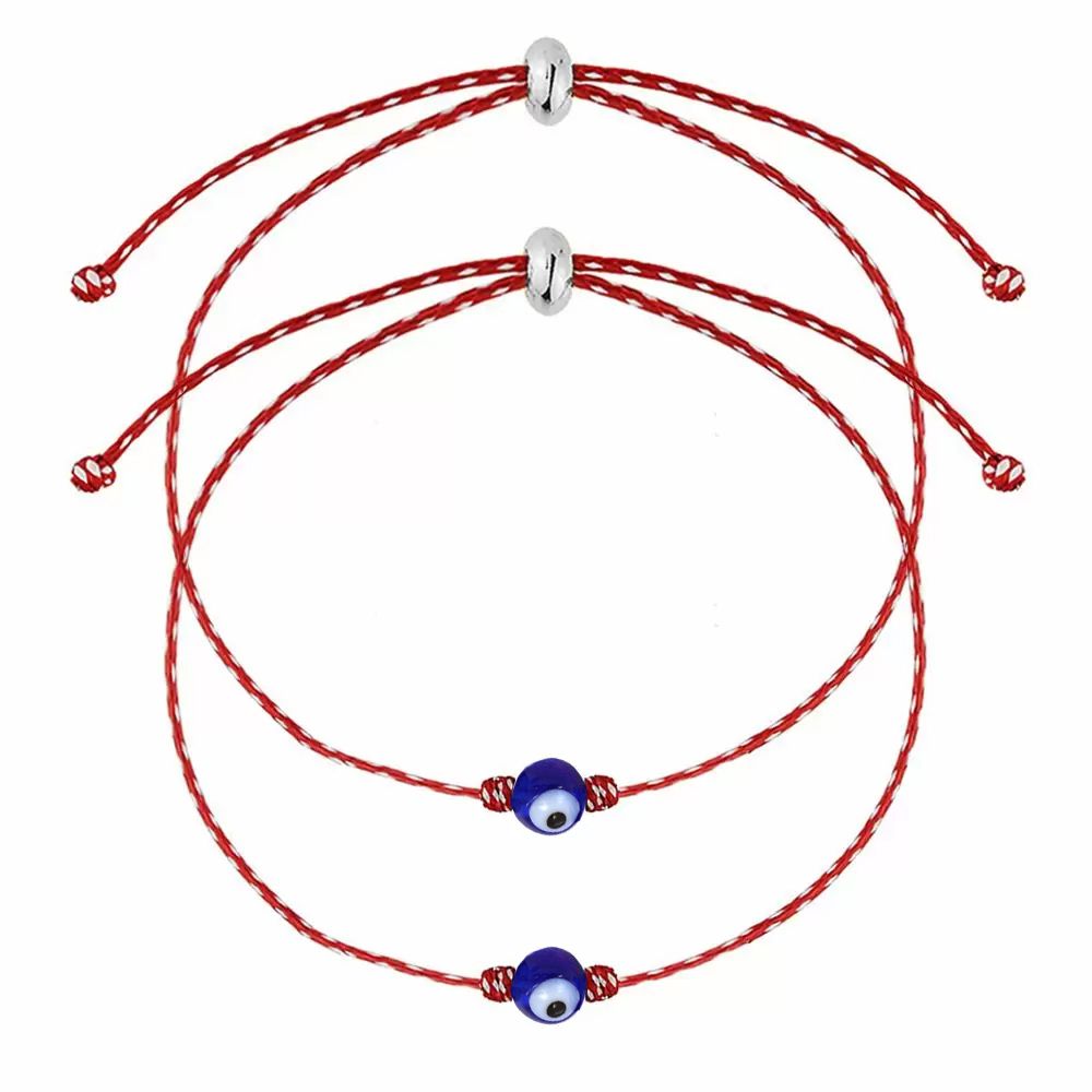 Σετ Βραχιόλια Μαρτάκι Με Ματάκι Μπλε AA21087