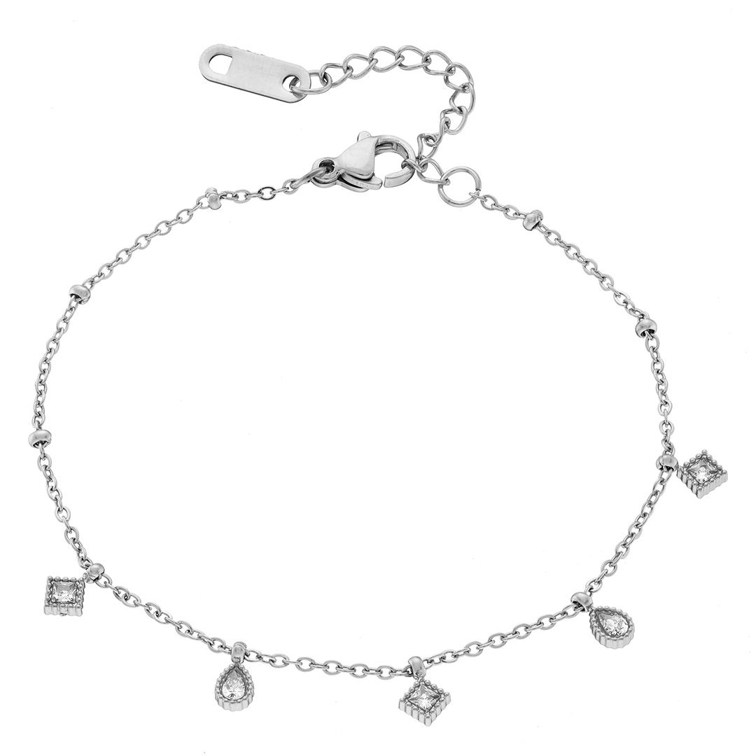 Βραχιόλι Από Ατσάλι Με Ρόμβους AS21481