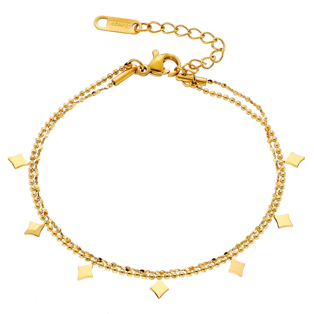 Βραχιόλι Από Ατσάλι Επιχρυσωμένο 24Κ AS21494