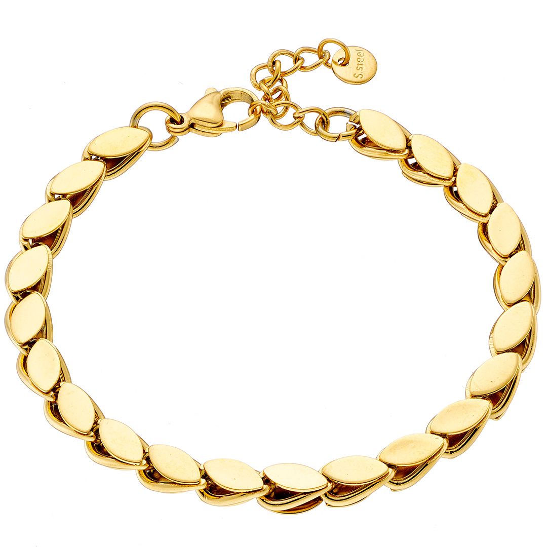 Βραχιόλι Από Ατσάλι Επιχρυσωμένο 24Κ AS21504