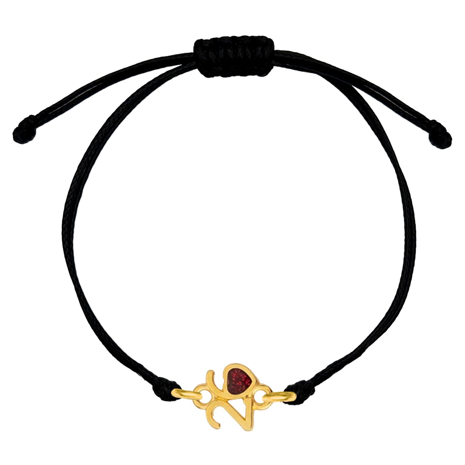 Βραχιόλι Γούρι 2026 Με Καρδιά Από Glitter AA21836