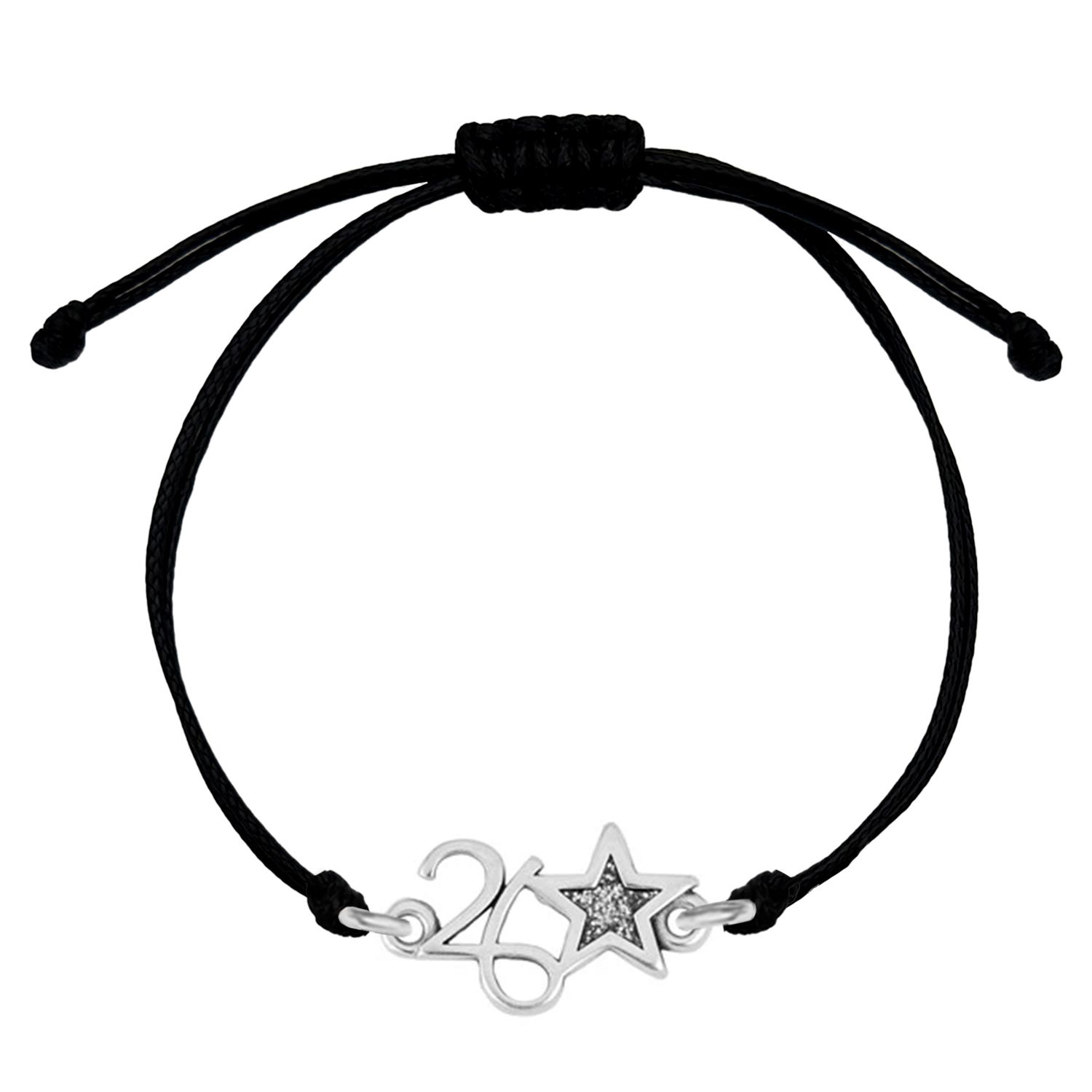 Βραχιόλι Γούρι 2026 Με Αστέρι Από Glitter AA21842