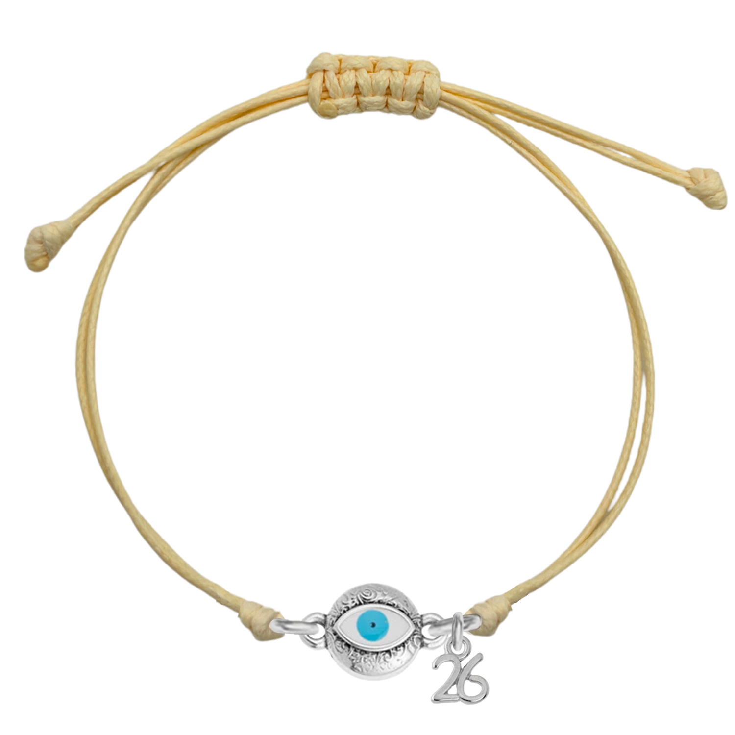 Βραχιόλι Γούρι 2026 Με Ματάκι AA21849