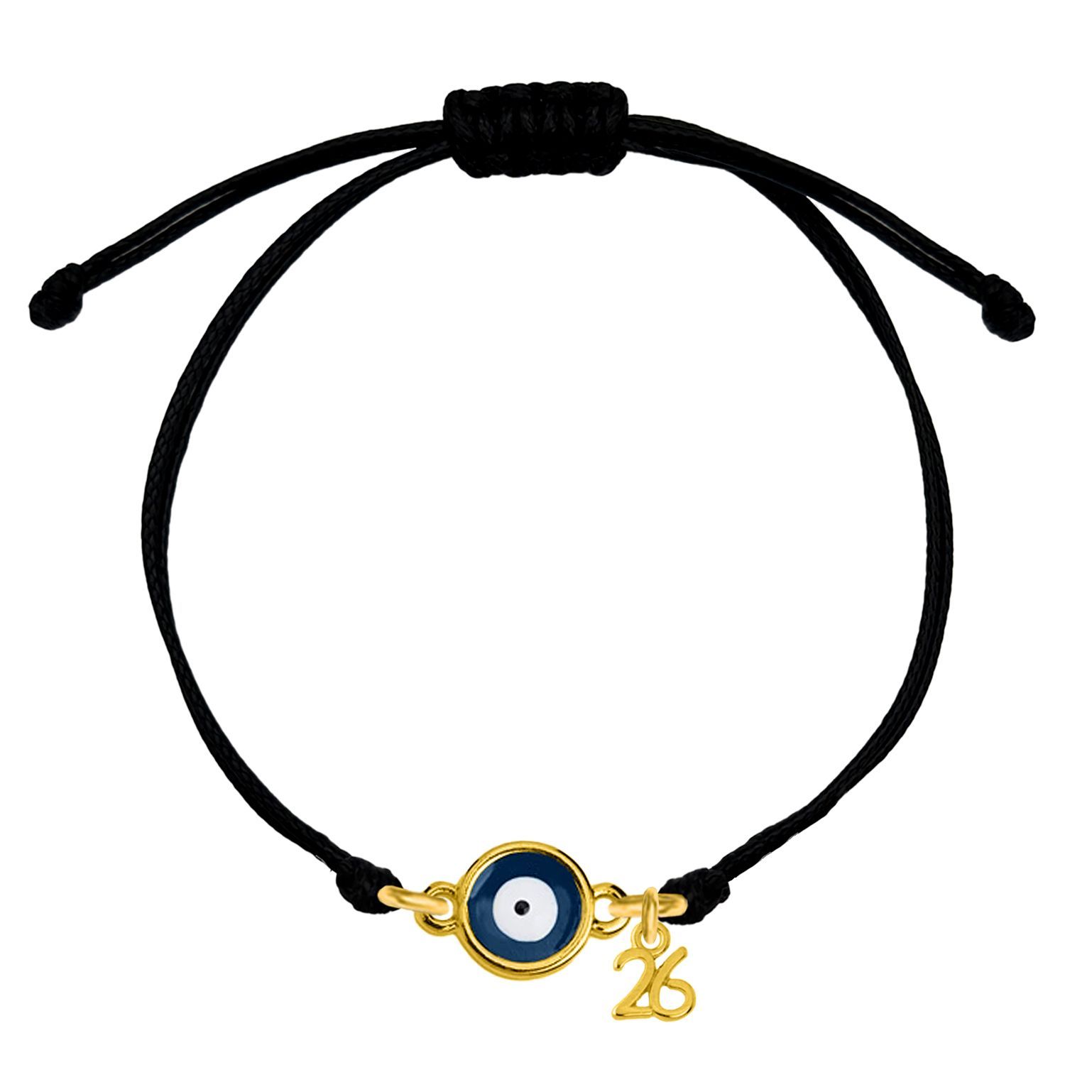 Βραχιόλι Γούρι 2026 Με Ματάκι Μπλε AA21878
