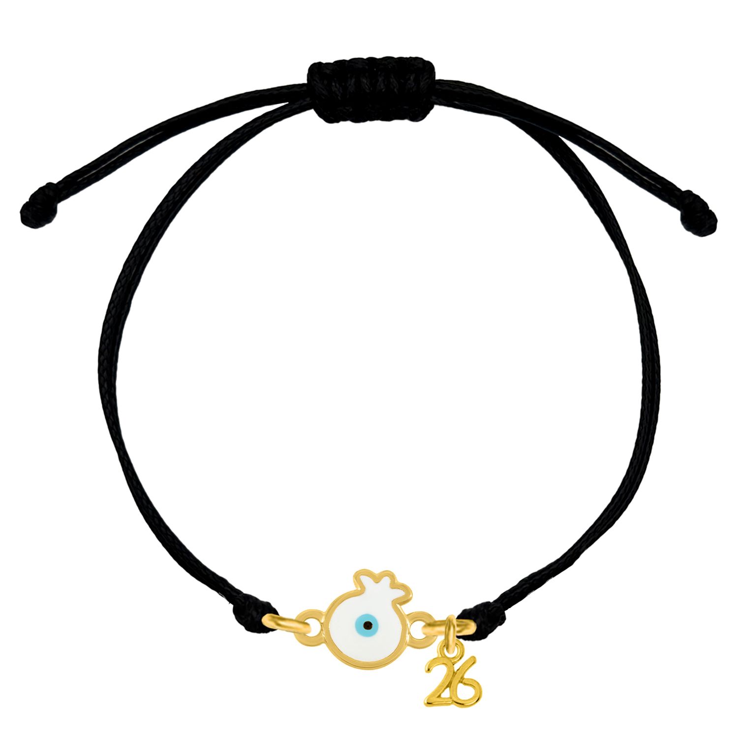 Βραχιόλι Γούρι 2026 Ρόδι Με Ματάκι AA21869