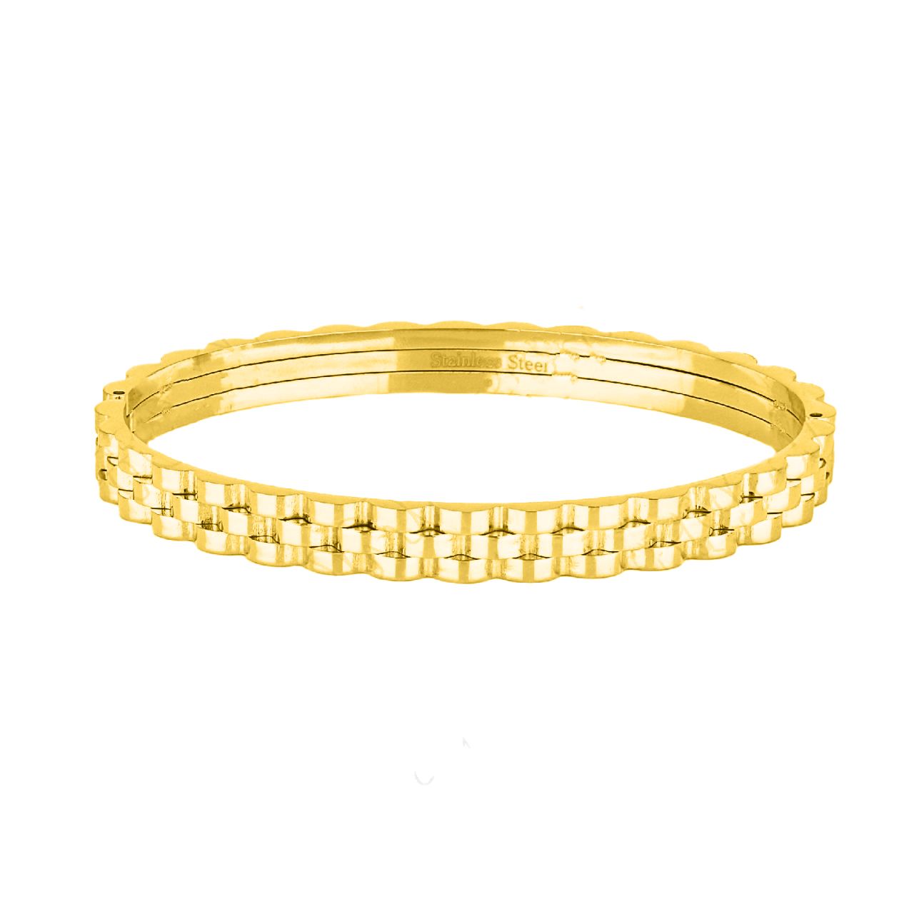 Βραχιόλι Βέργα Από Ατσάλι Επιχρυσωμένο TU29756