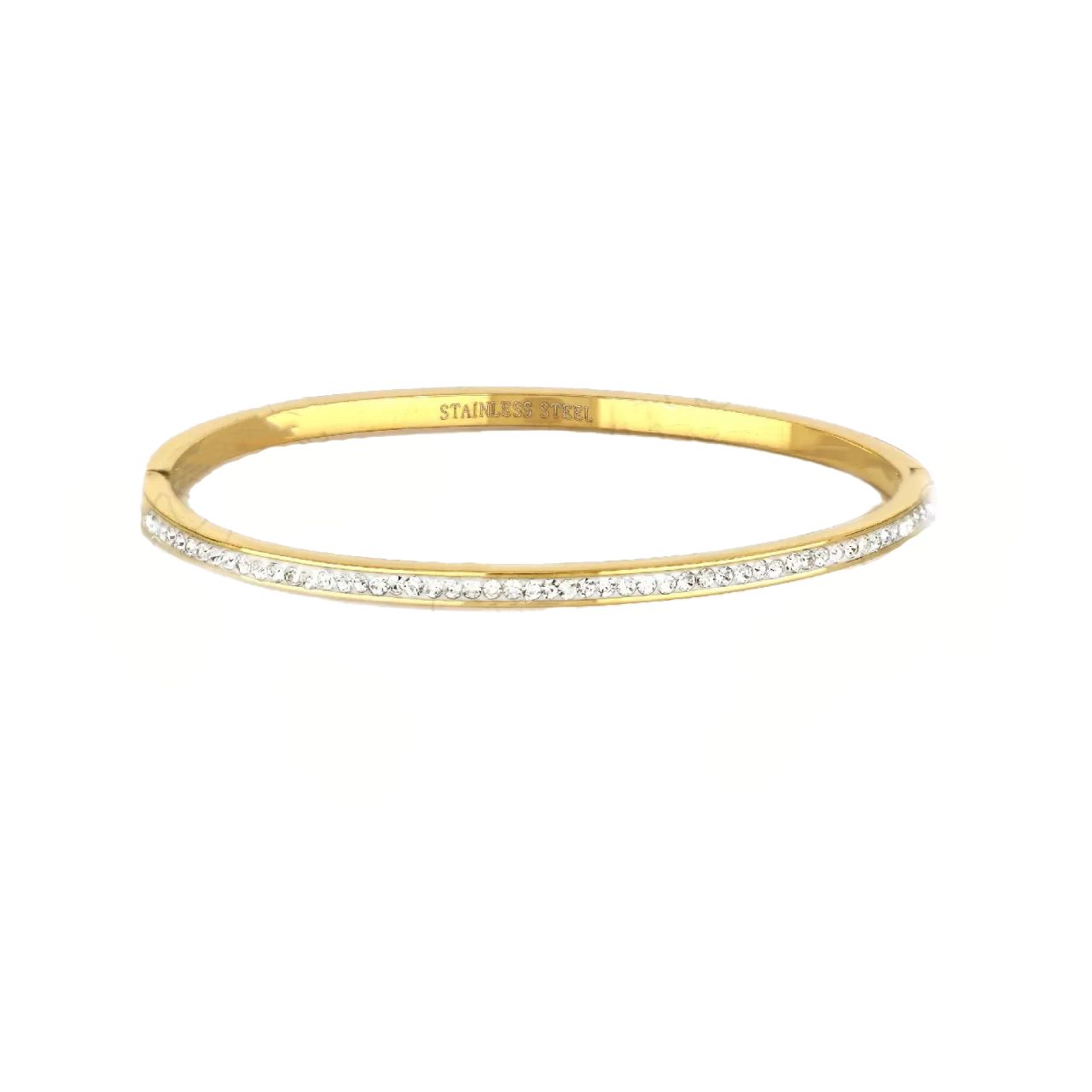 Βραχιόλι Βέργα Από Ατσάλι Επιχρυσωμένο TU29770