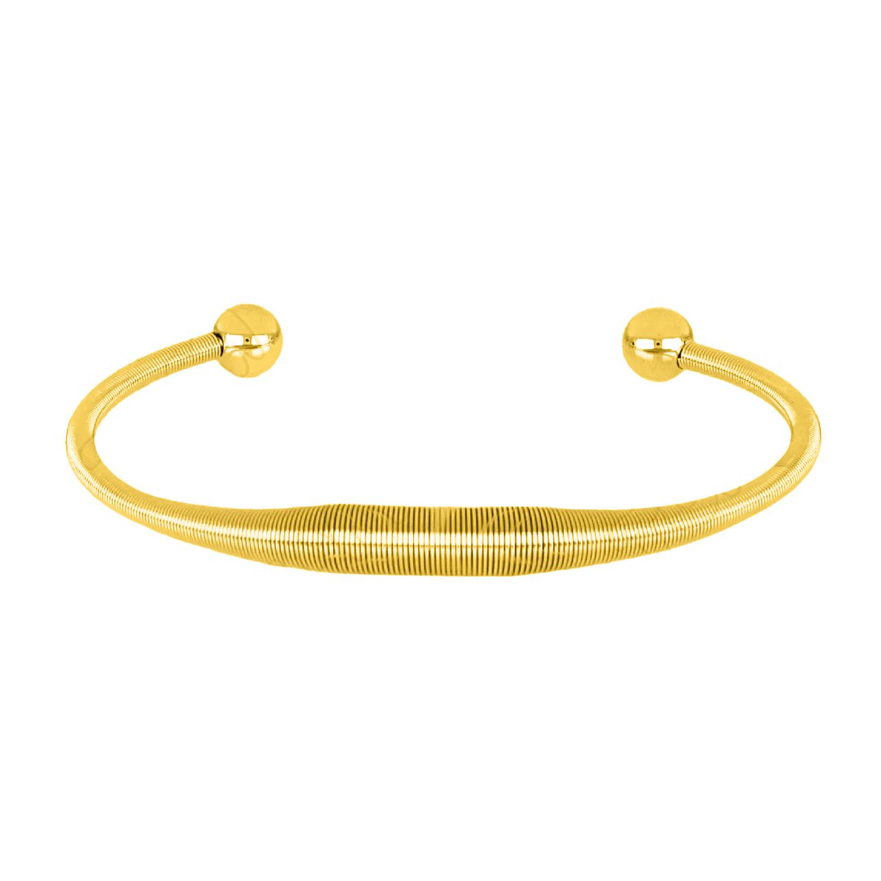 Βραχιόλι Βέργα Από Ατσάλι Επιχρυσωμένο TU29790