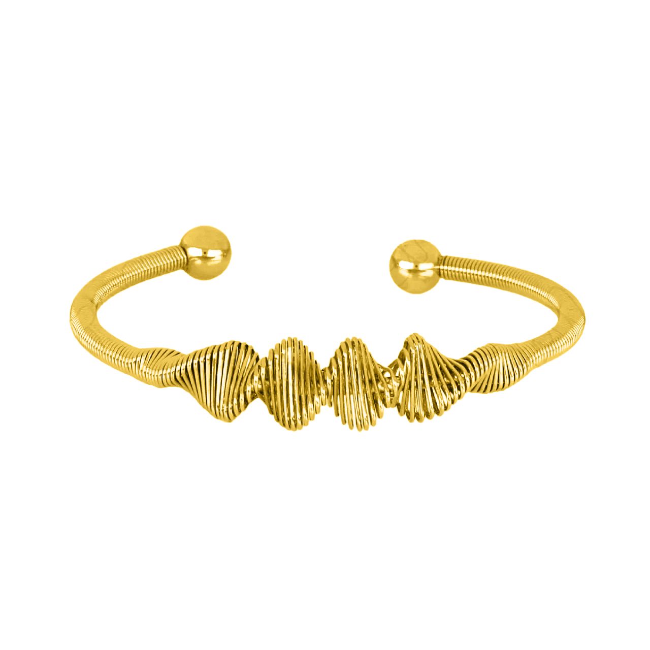 Βραχιόλι Βέργα Από Ατσάλι Επιχρυσωμένο TU29792