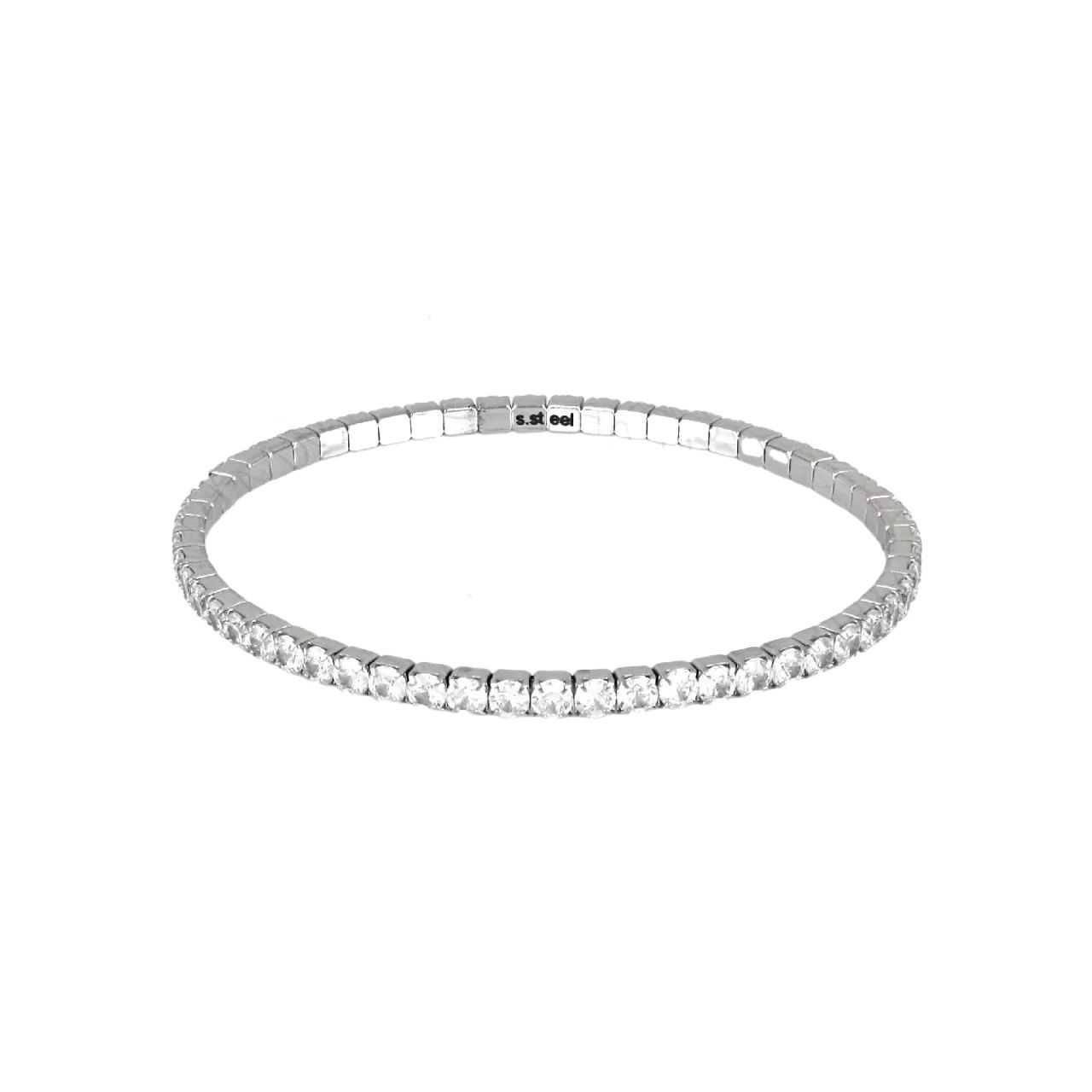 Βραχιόλι Ριβιέρα 3mm Από Ατσάλι Επιχρυσωμένο TU29805