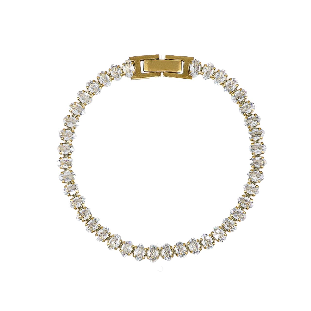 Βραχιόλι Ριβιέρα Από Ατσάλι Επιχρυσωμένο TU29809