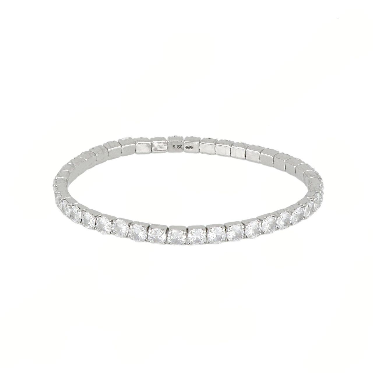 Βραχιόλι Ριβιέρα Ελαστικό Από Ατσάλι TU29812