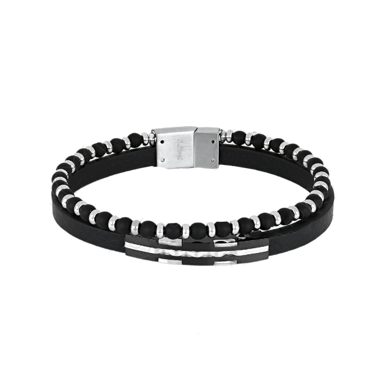 Βραχιόλι Από Δέρμα Και Ατσάλι TU29838