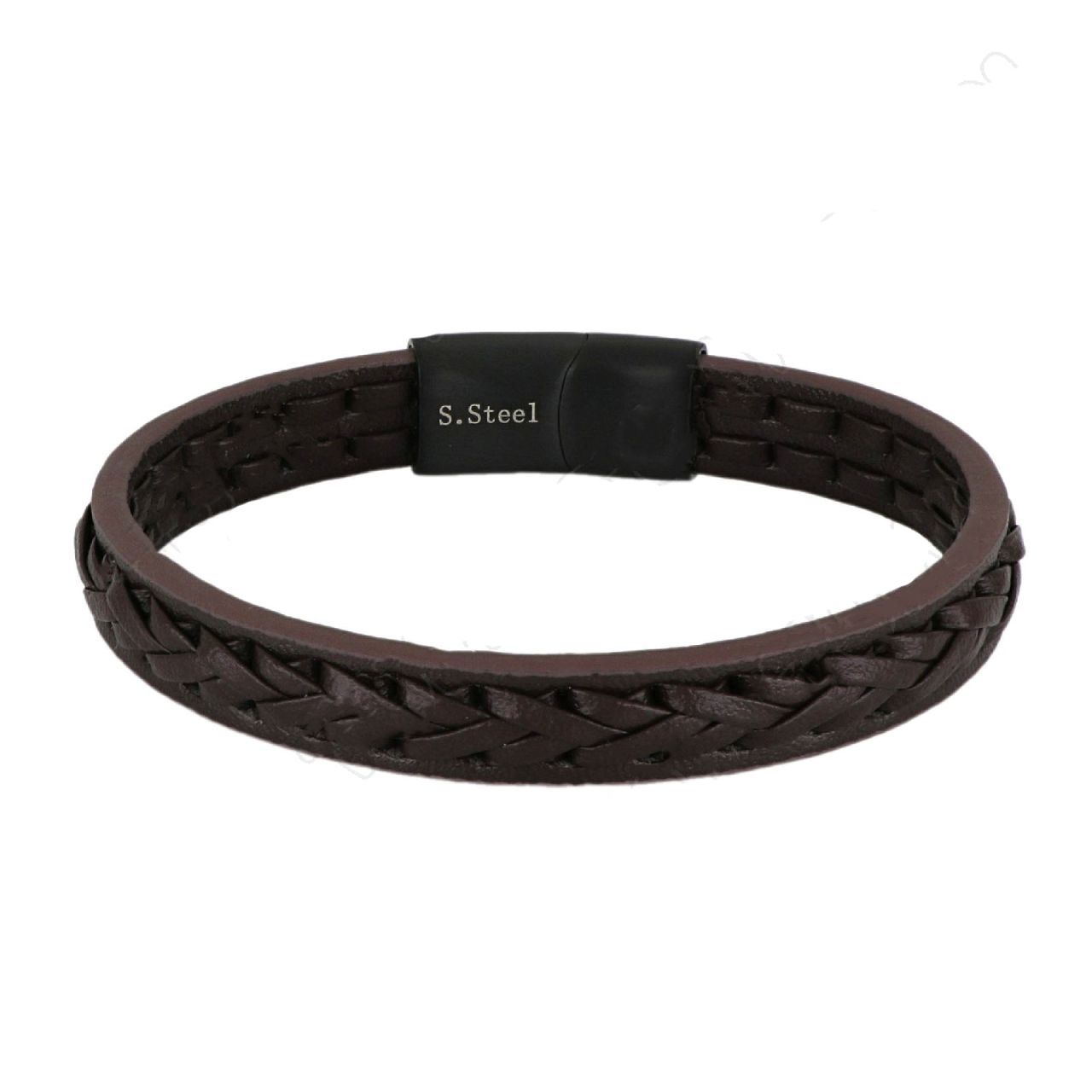 Βραχιόλι Από Δέρμα Και Ατσάλι TU29849