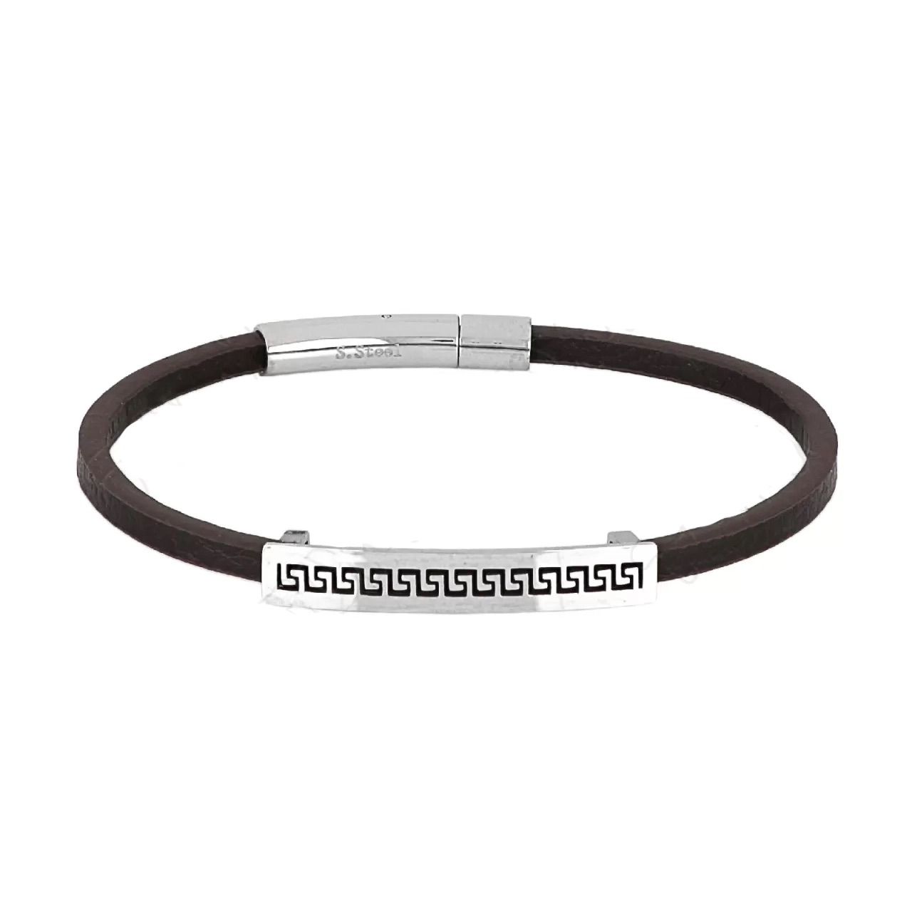 Βραχιόλι Από Δέρμα Και Ατσάλι TU29860