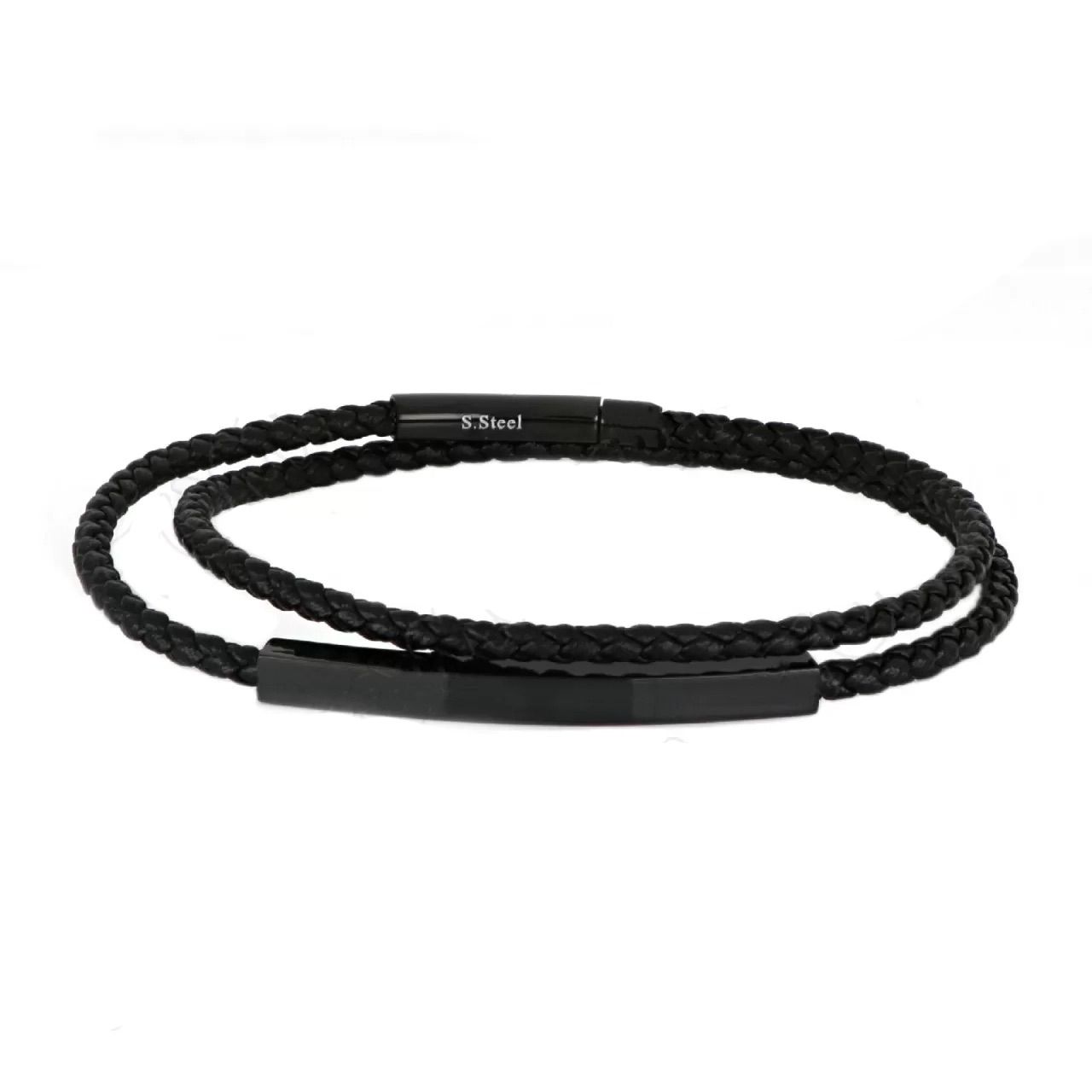 Βραχιόλι Από Δέρμα Και Ατσάλι Με Ταυτότητα TU29879