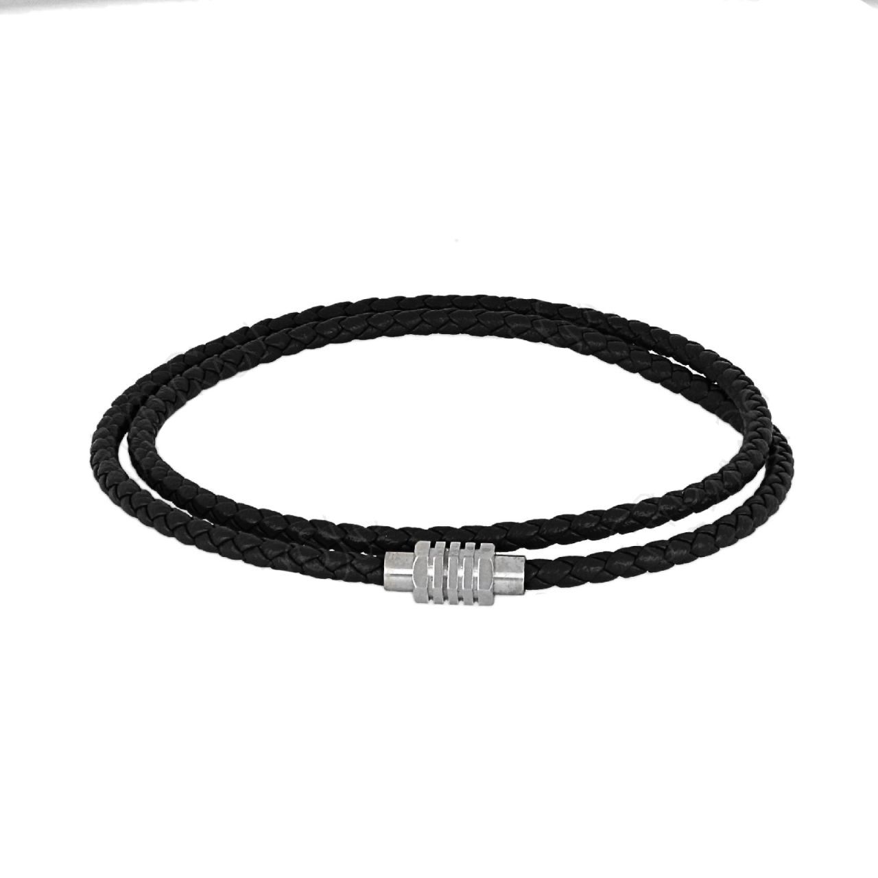 Βραχιόλι Από Δέρμα Και Ατσάλι TU29890