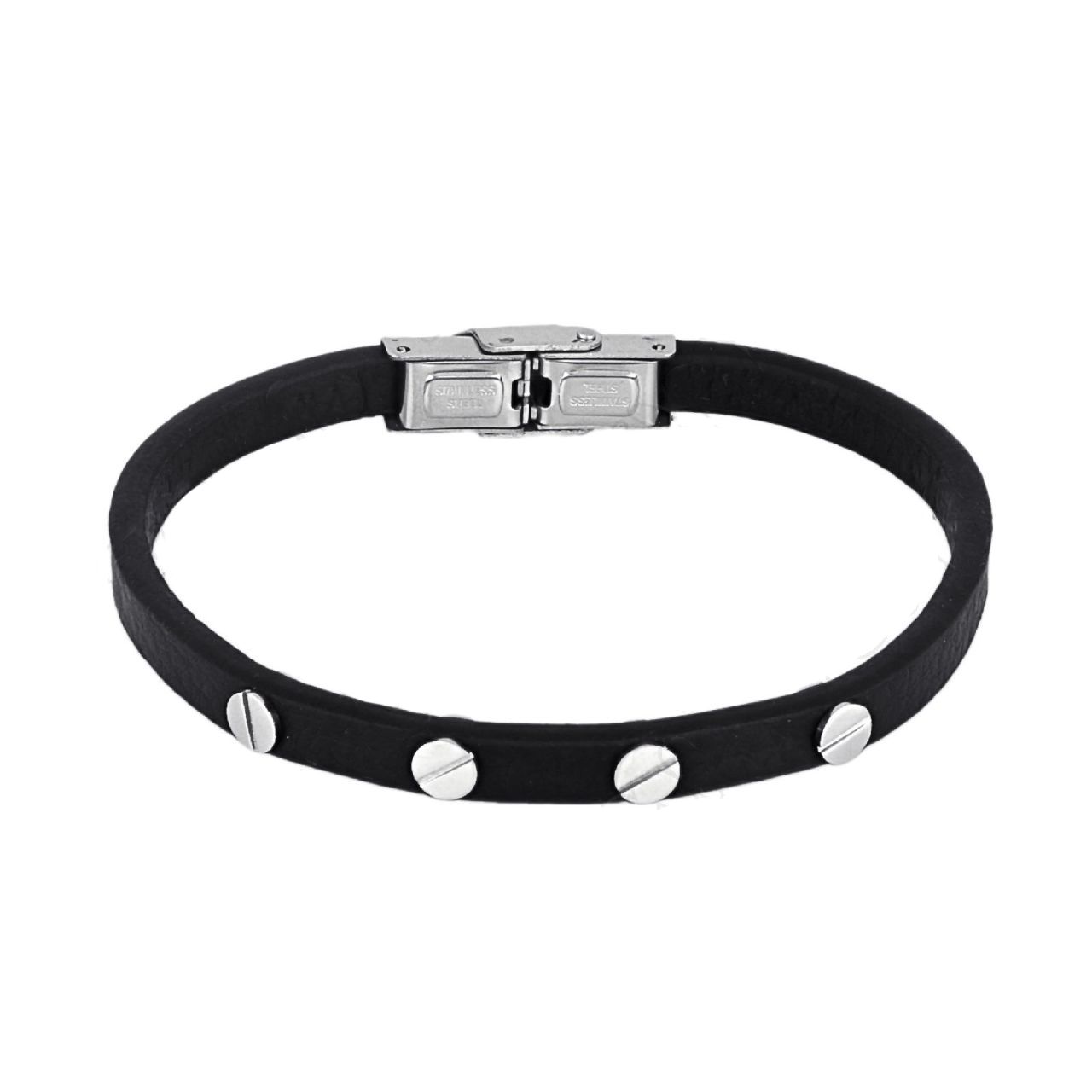 Βραχιόλι Από Δέρμα Και Ατσάλι TU29905