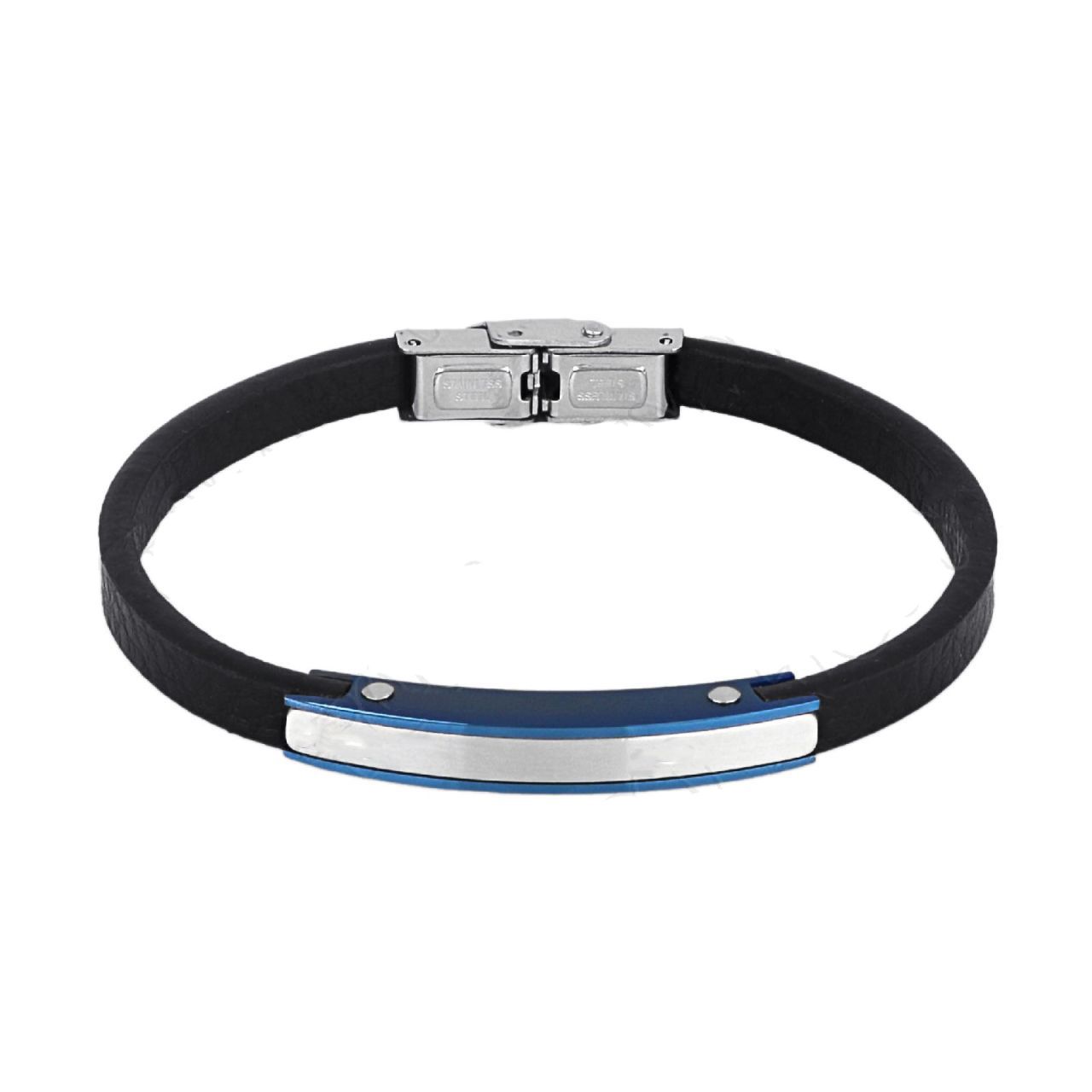 Βραχιόλι Από Δέρμα Και Ατσάλι Με Ταυτότητα TU29912