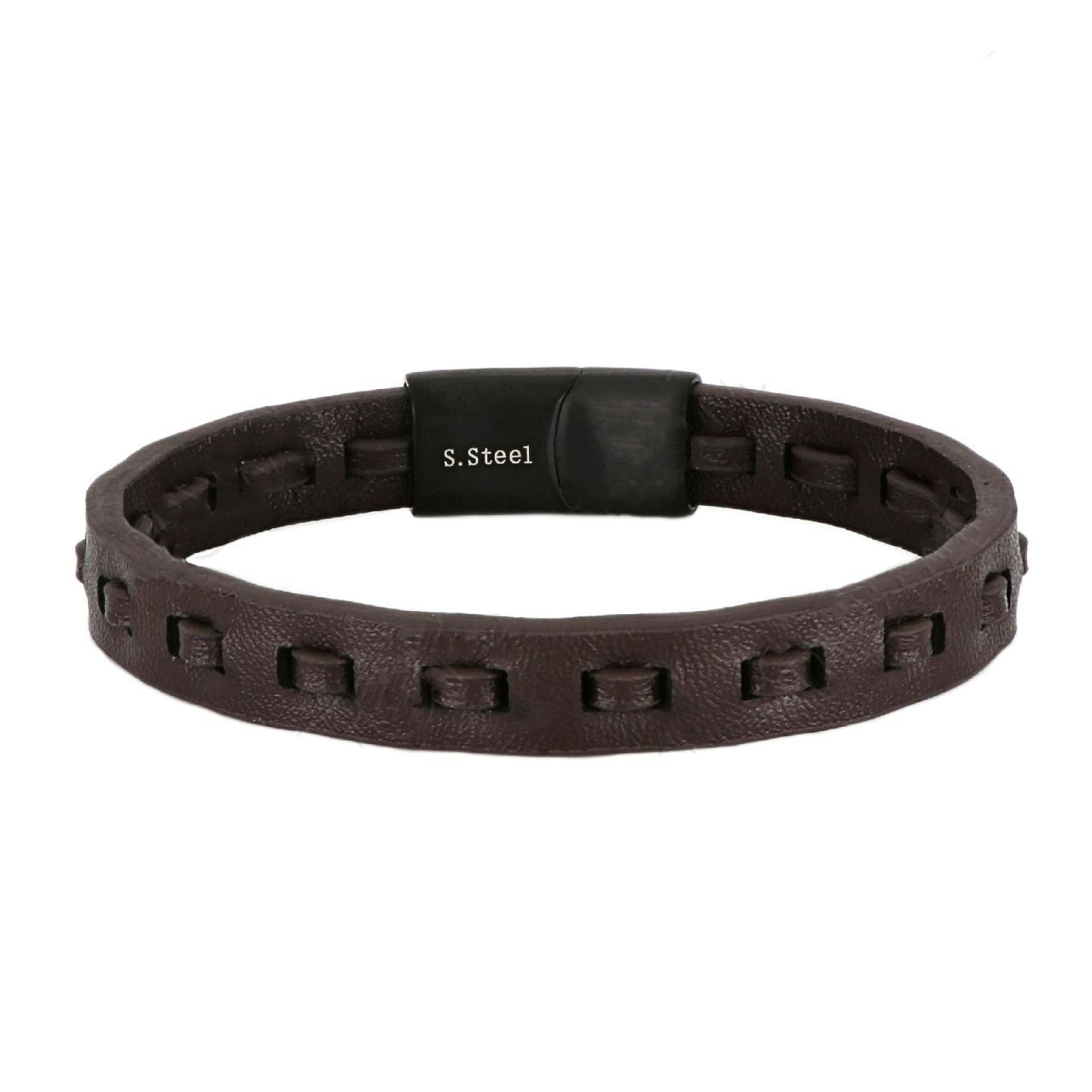 Βραχιόλι Από Δέρμα Και Ατσάλι TU29920