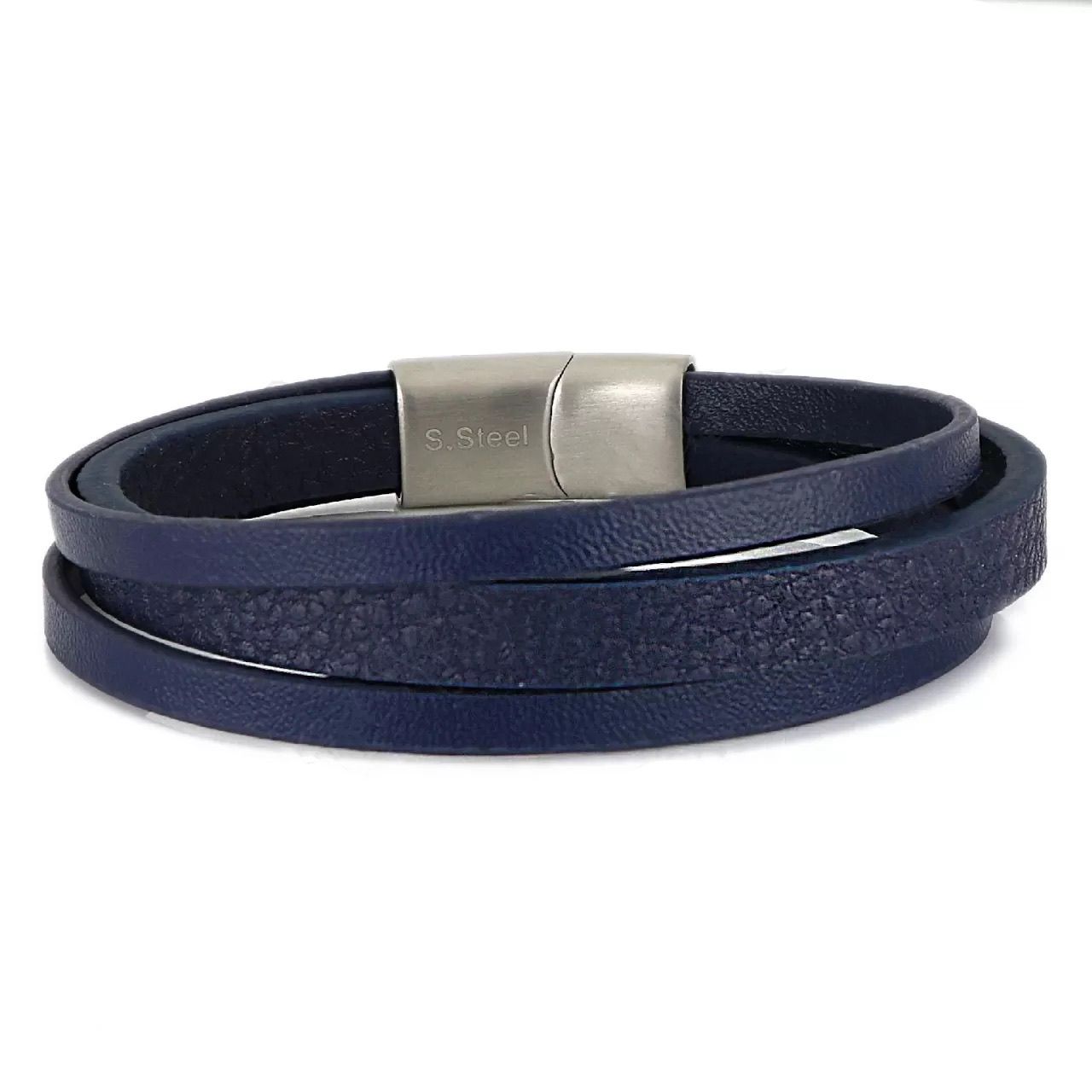 Βραχιόλι Από Δέρμα Και Ατσάλι TU29925