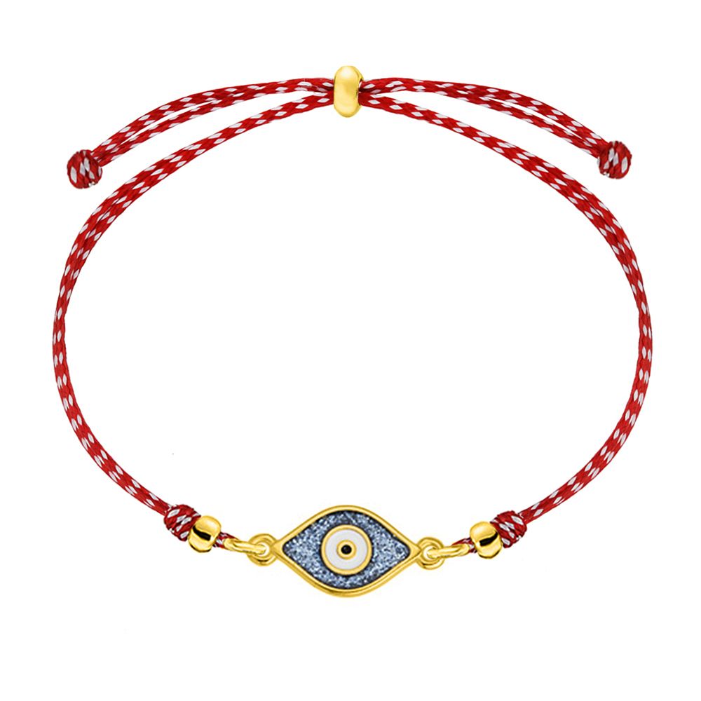 Βραχιόλι Μαρτάκι Με Ματάκι Μπλε Glitter AA21052