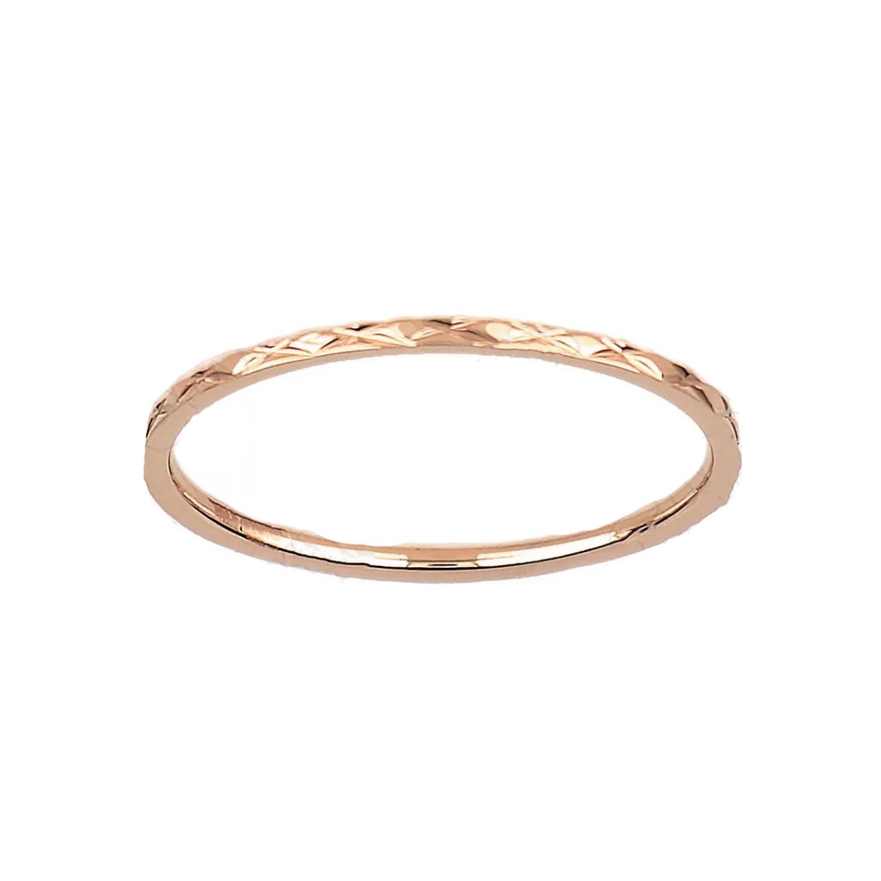 Δαχτυλίδι Βέρα Από Ατσάλι Ροζ Επιχρυσωμένο TU30954